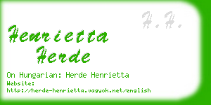 henrietta herde business card